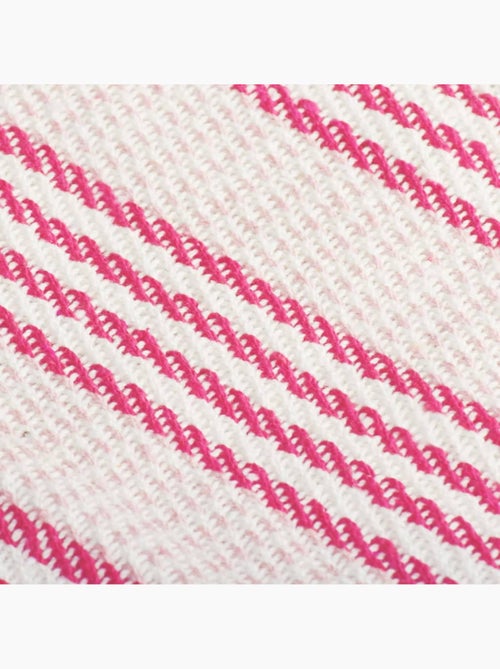 Couverture en coton à motif carré et franges - vidaxl - Kiabi