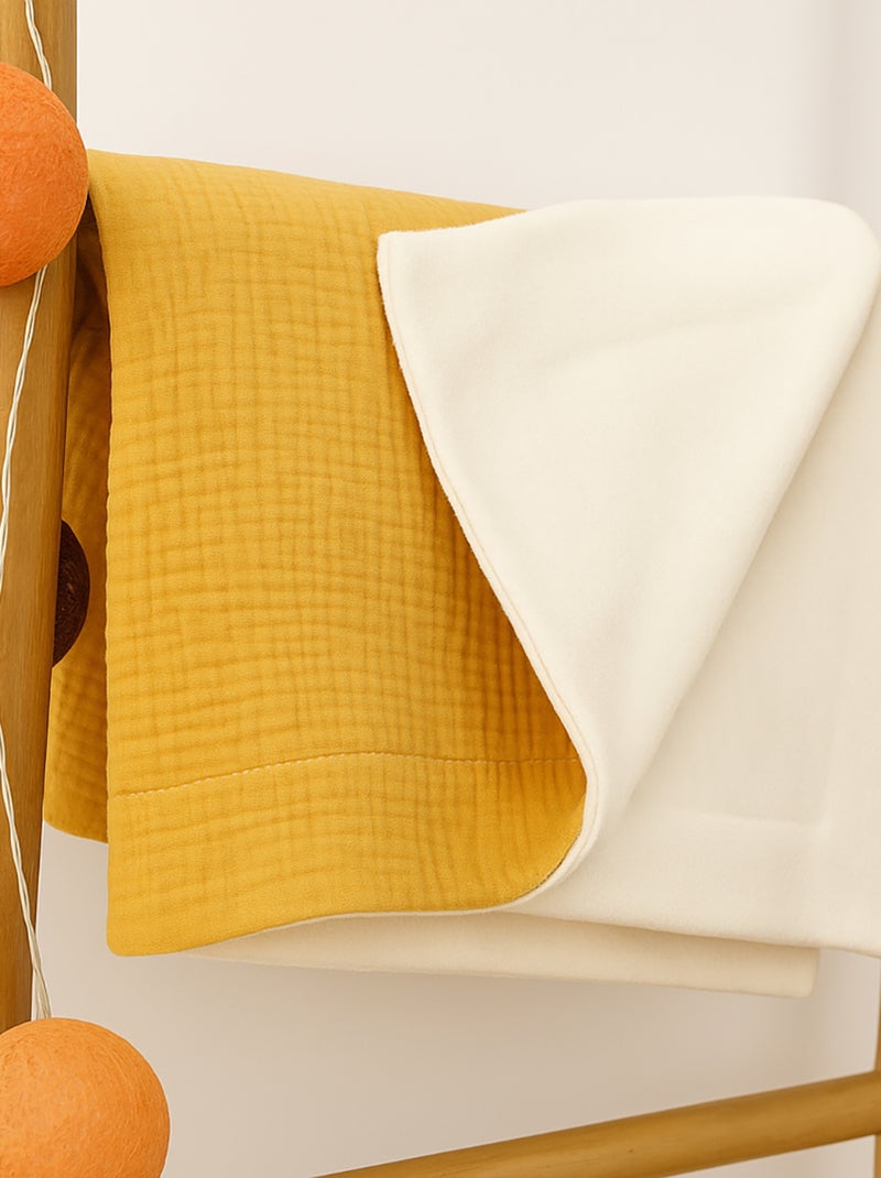 Couverture en Coton Bio Beige - Kiabi