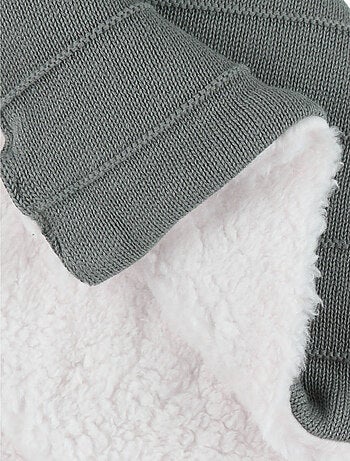 Couverture en coton bio kaki 75x100 cm Noukie's