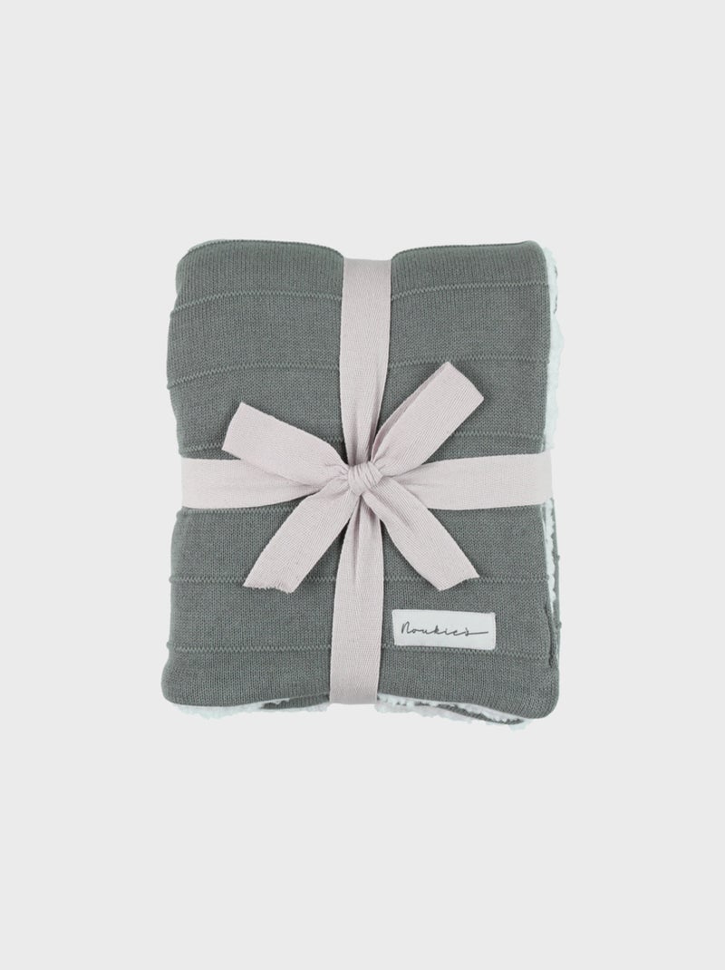 Couverture en coton bio kaki 75x100 cm Noukie's Vert - Kiabi