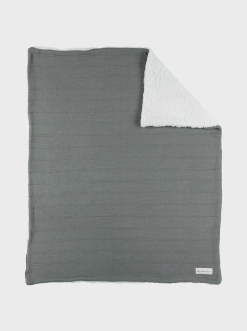 Couverture en coton bio kaki 75x100 cm Noukie's - Kiabi