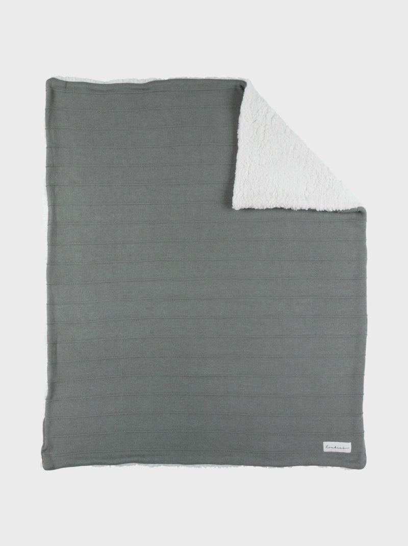 Couverture en coton bio kaki 75x100 cm Noukie's Vert - Kiabi