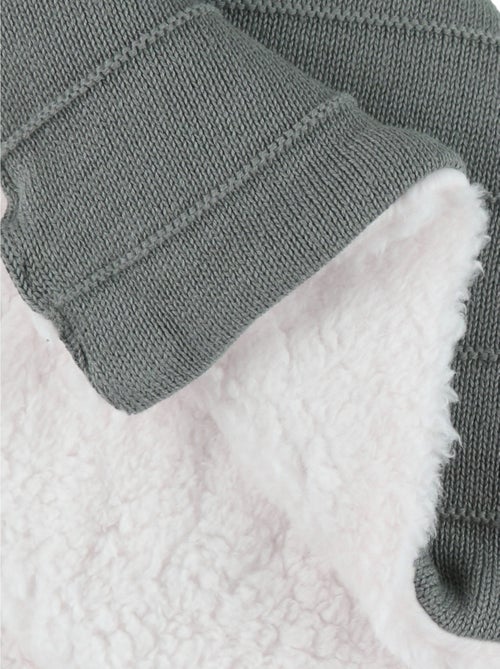 Couverture en coton bio kaki 75x100 cm Noukie's - Kiabi