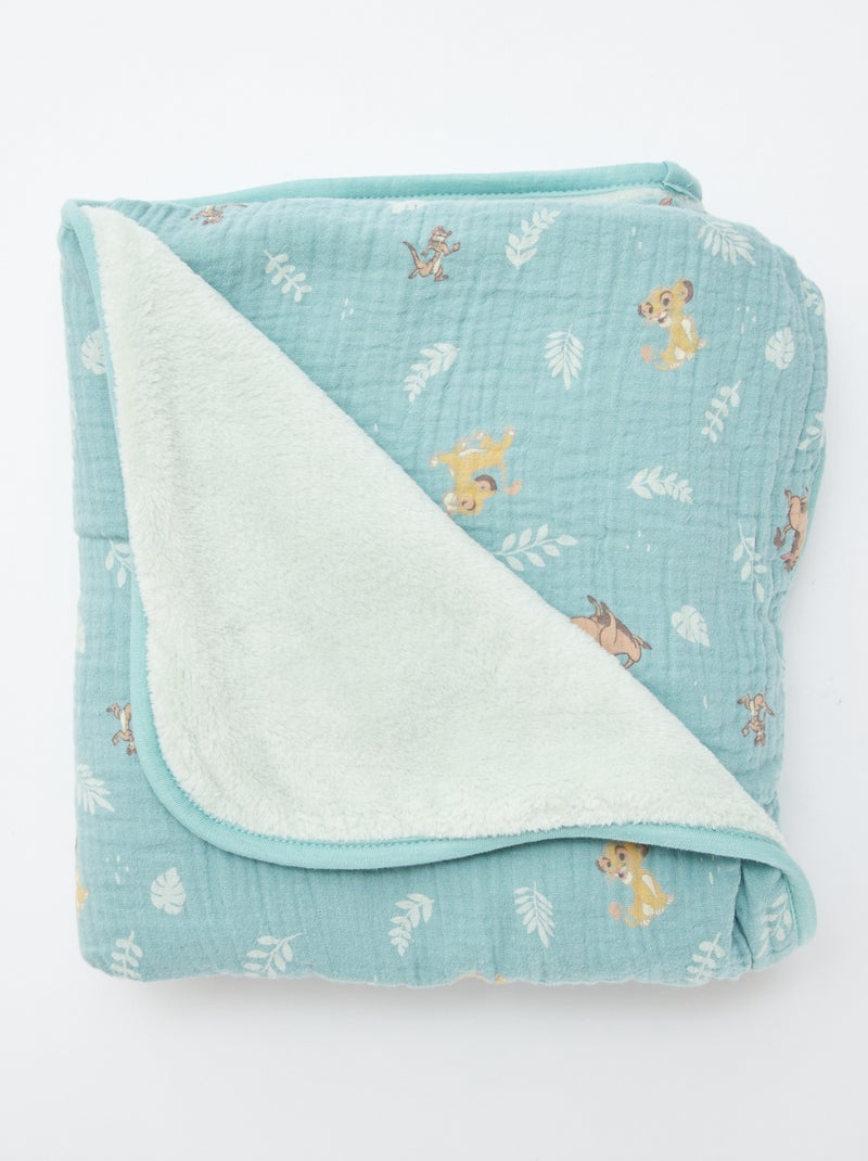 Couverture en coton et en polaire 'Simba' VERT - Kiabi