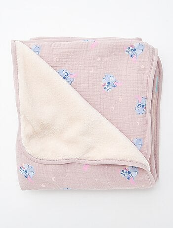 Couverture en coton et en polaire 'Stitch'
