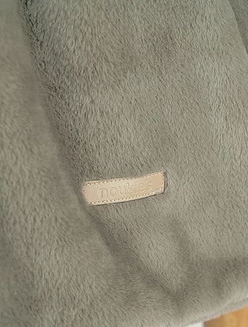 Couverture en fausse fourrure kaki 140x200 cm Noukie's