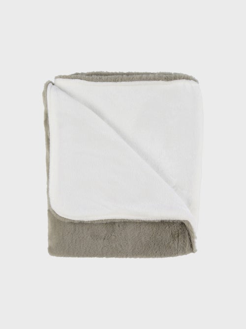 Couverture en fausse fourrure kaki 140x200 cm Noukie's - Kiabi