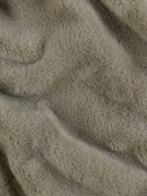 Couverture en fausse fourrure kaki 140x200 cm Noukie's - Kiabi