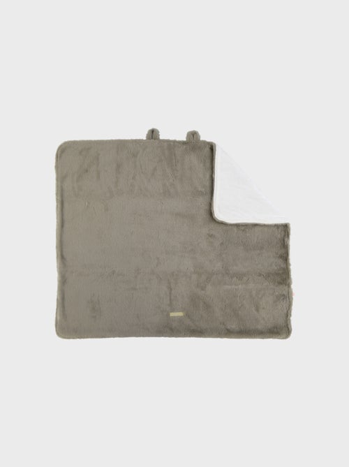 Couverture en fausse fourrure kaki 75x100 cm Noukie's - Kiabi