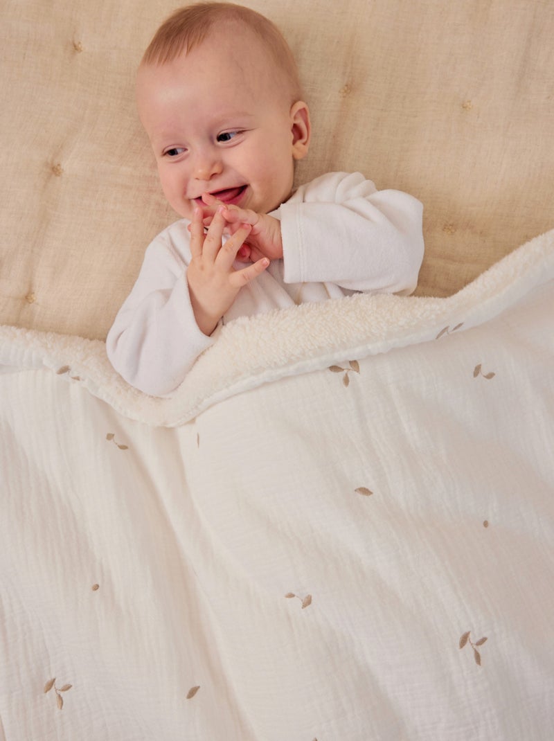 Couverture en gaze de coton bio 75x100 cm Noukie's Ecru - Kiabi