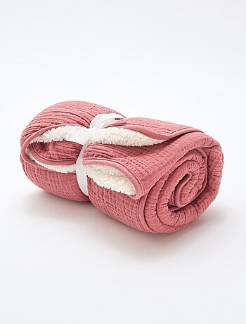 Couverture en gaze de coton et polaire