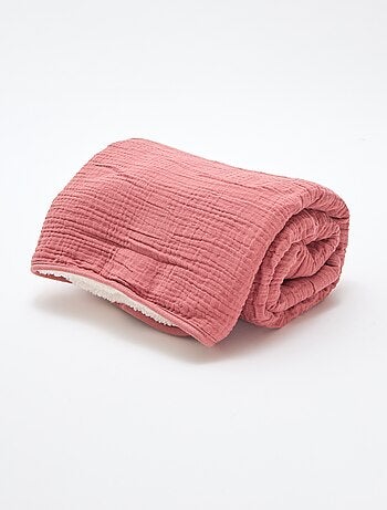 Couverture en gaze de coton et polaire
