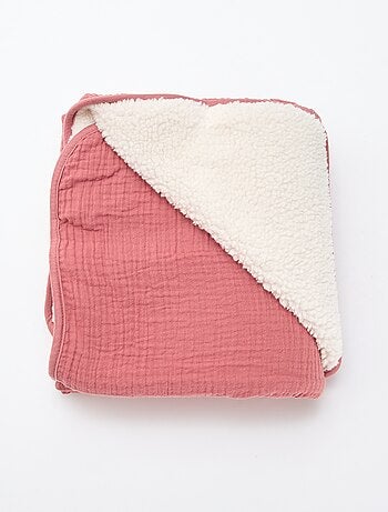 Couverture en gaze de coton et polaire