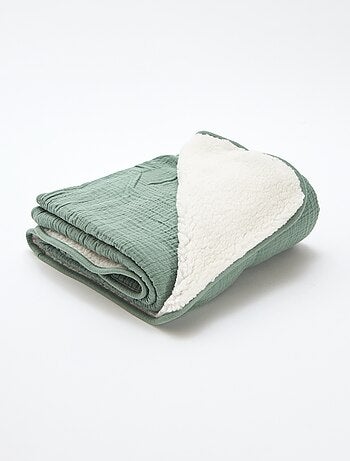 Couverture en gaze de coton et polaire