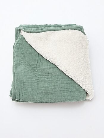 Couverture en gaze de coton et polaire