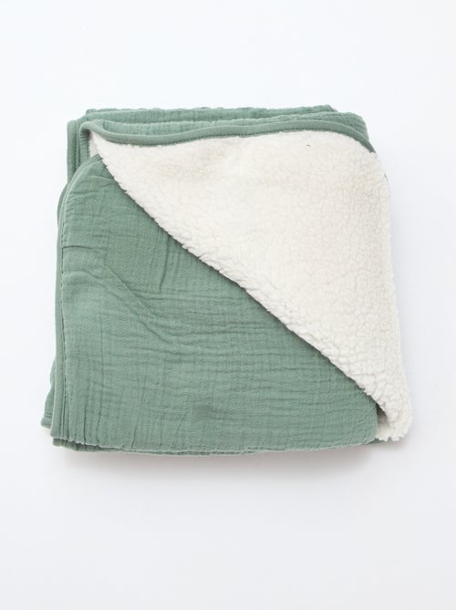Couverture en gaze de coton et polaire - Kiabi