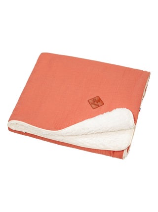 Couverture en gaze de coton et sherpa, Jeanne