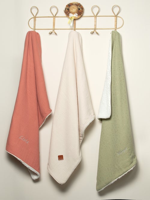 Couverture en gaze de coton et sherpa, Jeanne SEVIRA KIDS - Kiabi
