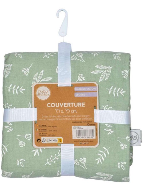 Couverture en gaze de coton imprimée - Kiabi