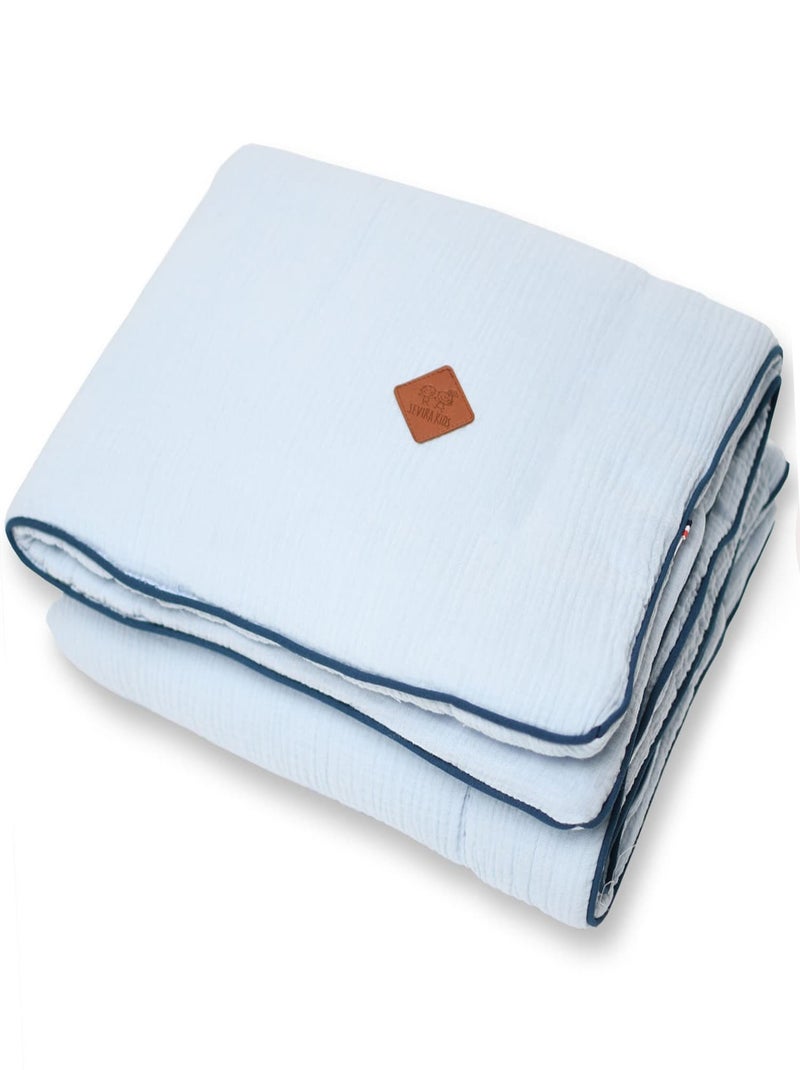 Couverture en gaze de coton, Jeanne SEVIRA KIDS Bleu - Kiabi
