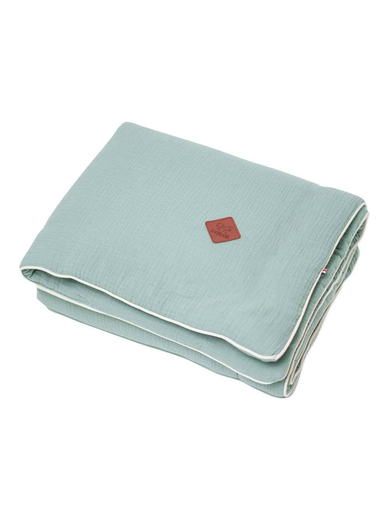 Couverture en gaze de coton, Jeanne SEVIRA KIDS Vert d'eau - Kiabi