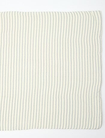 Couverture en gaze de coton réversible en velours - Kiabi Home