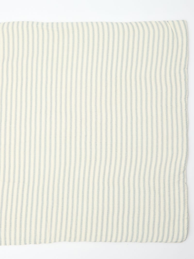 Couverture en gaze de coton réversible en velours - Kiabi Home Bleu - Kiabi