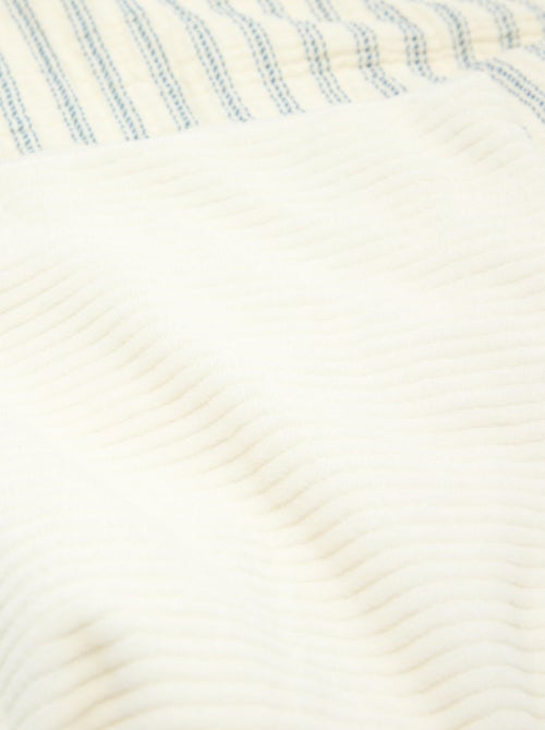 Couverture en gaze de coton réversible en velours - Kiabi Home - Kiabi