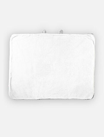 Couverture en Groloudoux®gris clair 75x100cm Noukie's