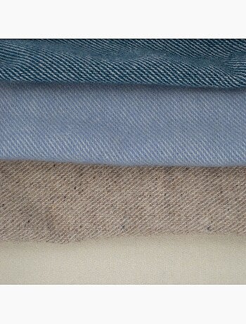 Couverture en laine mélangée - Effet denim