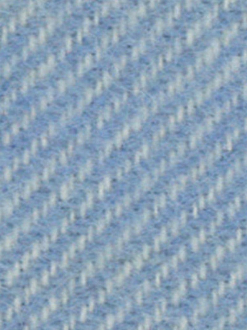 Couverture en laine mélangée  - Effet denim Bleu ciel - Kiabi