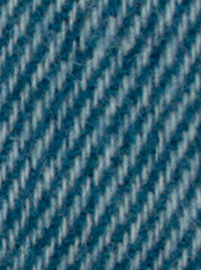 Couverture en laine mélangée  - Effet denim Bleu turquoise - Kiabi