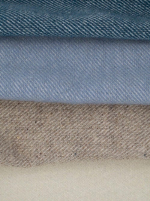 Couverture en laine mélangée - Effet denim - Kiabi Couverture en laine mélangée - Effet denim - Kiabi
