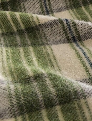 Couverture en laine tartan esprit montagne