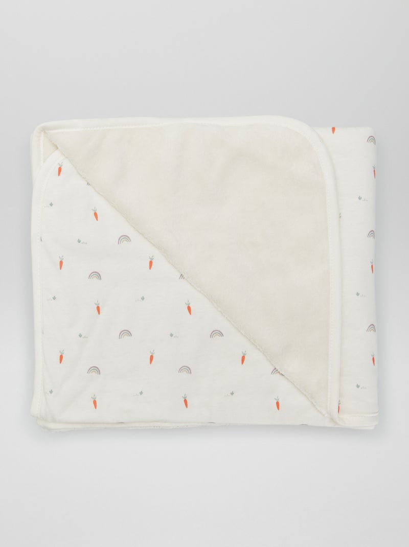 Couverture en polaire Blanc 'arc en ciel' - Kiabi