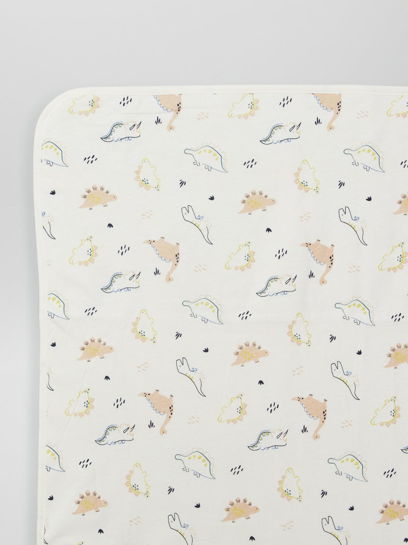 Couverture en polaire Blanc 'dinosaure' - Kiabi