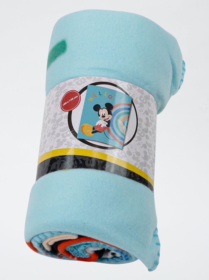 Couverture en polaire 'Mickey' Vert - Kiabi