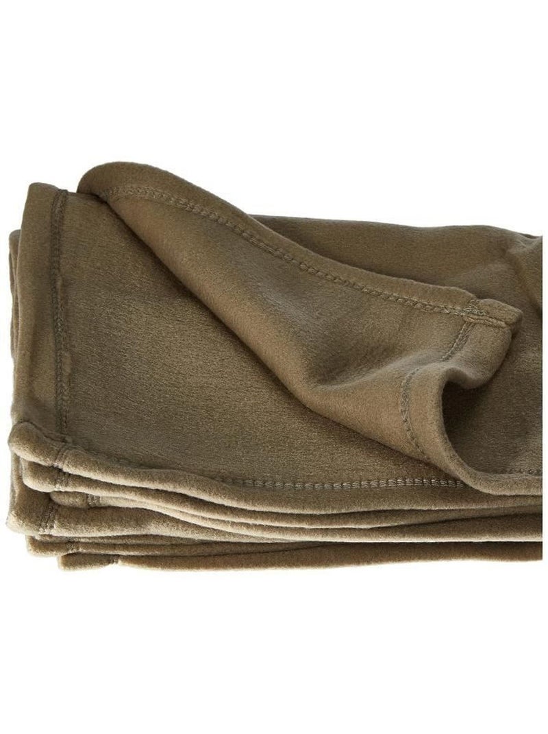Couverture en polaire unie Taupe - Kiabi