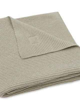 Couverture en tricot Basic Knit Olive Green (100 x 150 cm)
