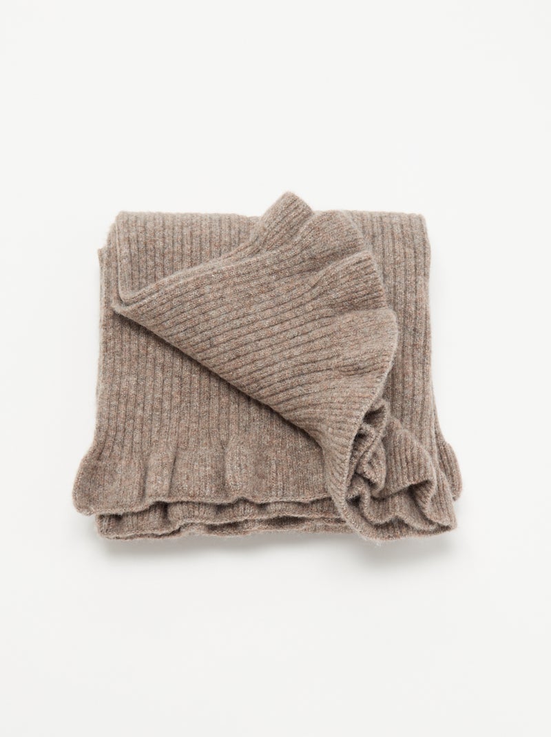 Couverture en tricot Beige - Kiabi
