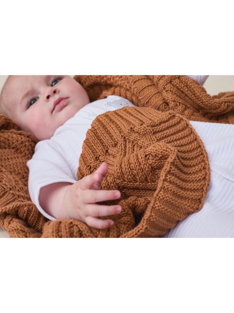 Couverture en tricot BIO 75x100cm Noukie's Beige - Kiabi