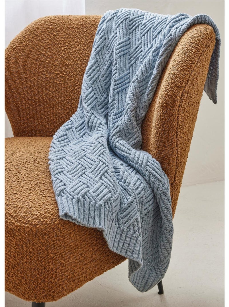 Couverture en tricot BIO 75x100cm Noukie's Bleu - Kiabi