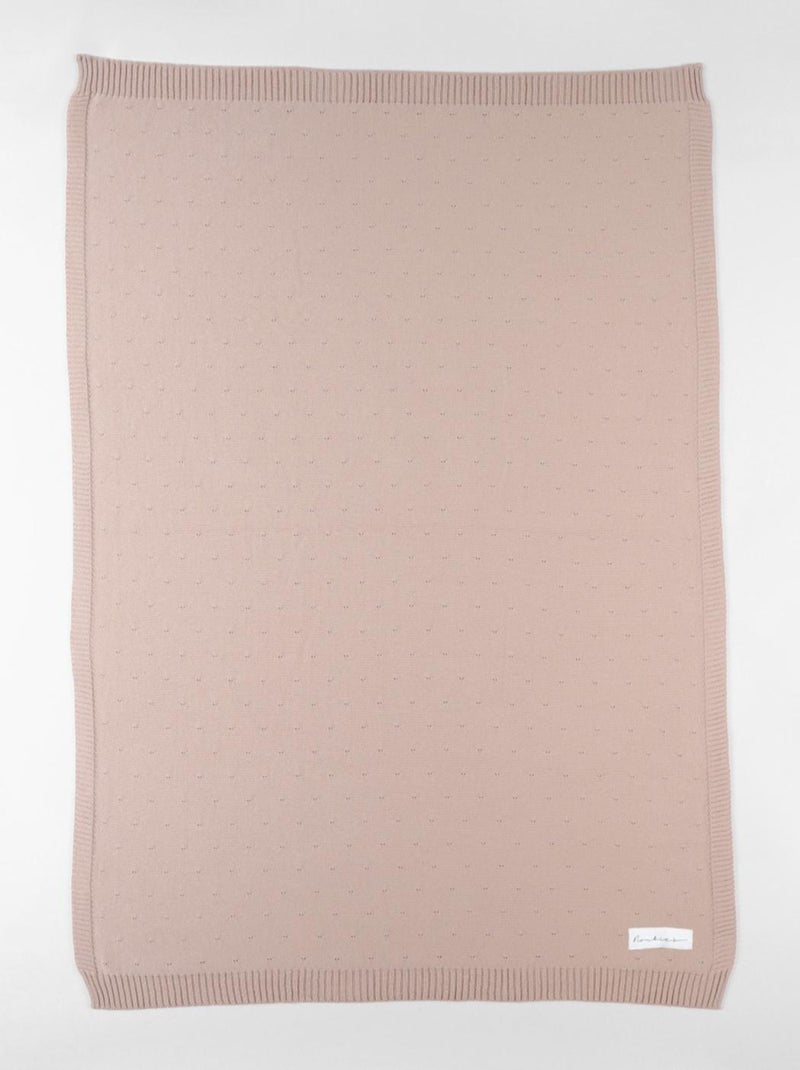 Couverture en tricot BIO 75x100cm Noukie's Rose - Kiabi