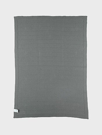 Couverture en tricot bio kaki 75x100 cm Noukie's