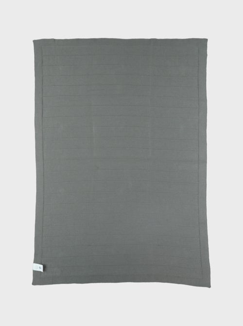Couverture en tricot bio kaki 75x100 cm Noukie's - Kiabi