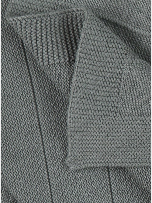 Couverture en tricot bio kaki 75x100 cm Noukie's - Kiabi