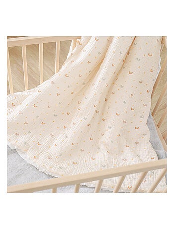 Couverture enfant 100x135 en gaze de coton Oeko-Tex et minky | SUPERBE BEBE