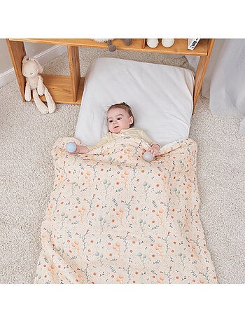 Couverture enfant 75x100 en gaze de coton Oeko-Tex et minky | SUPERBE BEBE