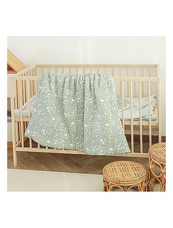 Couverture enfant 100x135 en gaze de coton Oeko-Tex et minky | SUPERBE BEBE
