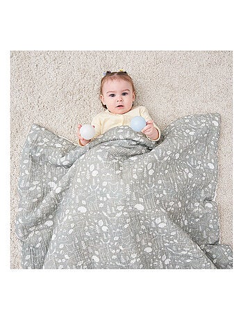 Couverture enfant 100x135 en gaze de coton Oeko-Tex et minky | SUPERBE BEBE